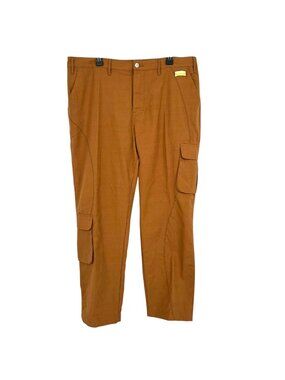 Renowned Mens Gorpcore Utility Brown Cargo Pants 100% Cotton Size XL NWOT